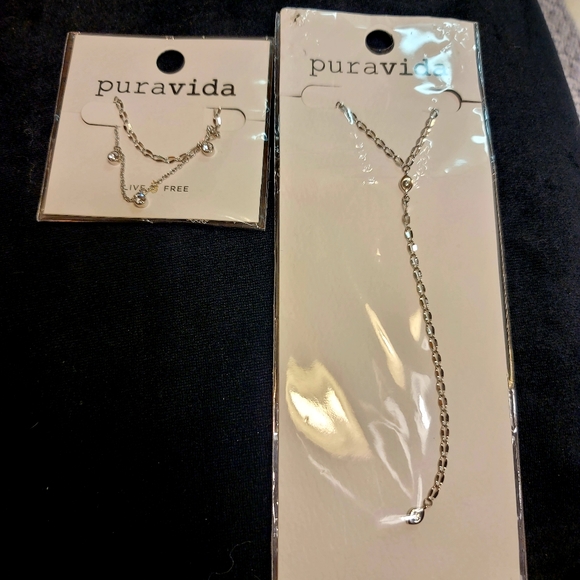 ‼️Pura Vida Silver Choker & Necklace Set‼️ - Picture 8 of 11